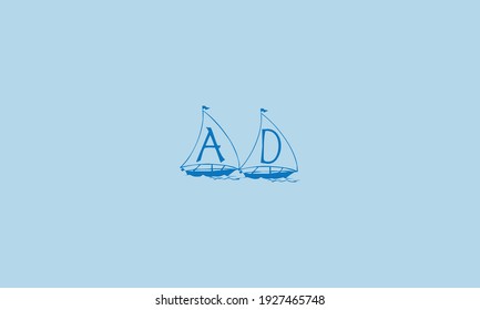 Initial AD Letter Logo Design
