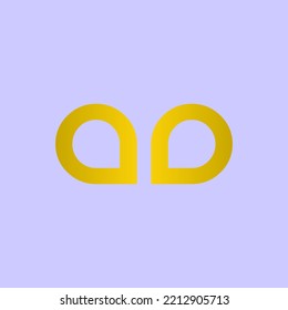  Initial AD letter Logo Design Template Vector  illustration.