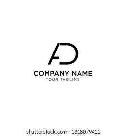 initial AD letters for logo design inspiration