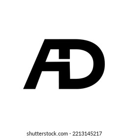 Initial AD logo design. Vector image