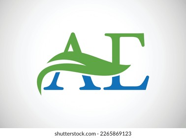 Initial AE Letter Logo Design, Vectordesign Konzept
