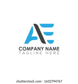 Initial AE Letter Logo With Modern Typography Vector Template. Creative Abstract Letter AE Logo Design