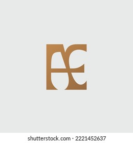 Initial AE Line Monogram Logo Vector. Letter EA Typography Icon. Modern, Elegant, Luxury Style for Company Brand Identity