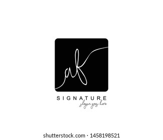 Initial AF beauty monogram and elegant logo design, handwriting logo of initial signature, wedding, fashion, floral and botanical with creative template.