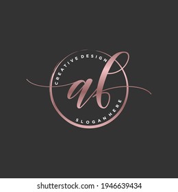 Initial AF Beauty-Monogramm und elegantes Logo-Design, Handschrift Logo der ersten Signatur, Hochzeit, Mode, Blumen und botanisch mit kreativen Vorlage.