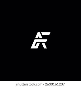 Initial AF FA Letter Logo Design with Modern Minimal Style.