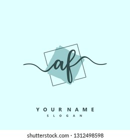 Initial AF handwriting logo