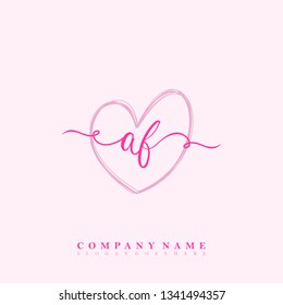 Initial AF handwriting logo