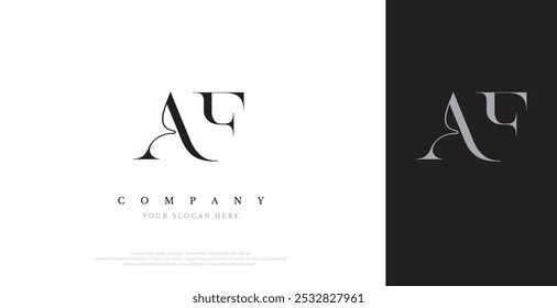 Initial AF Logo Design Vector 