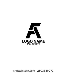 initial AF modern abstract logo design vector
