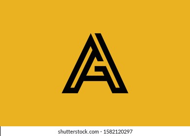 Initial AG GA Modern Monogram And Elegant Logo Design, Professional Letters Vector Icon Logo On Background.