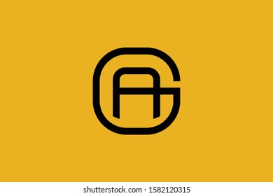 Initial AG GA modern monogram and elegant logo design, Professional Letters Vector Icon Logo on background.