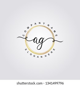 Initial AG handwriting logo