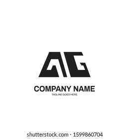Initial AG Letter Logo Design