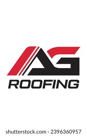  initial AG roofing idea vector logo design