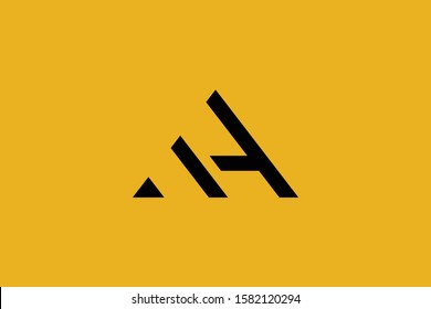 Initial AH HA modern monogram and elegant logo design, Professional Letters Vector Icon Logo on background.