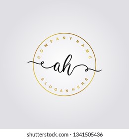 Initial AH handwriting logo