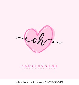 Initial AH handwriting logo