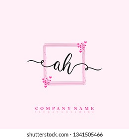 Initial AH handwriting logo