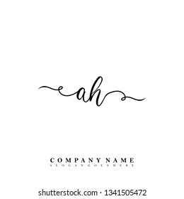 Initial AH handwriting logo