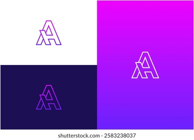 Initial AH Logo Design Vector