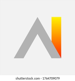 Initial ai elegant simple logo icon