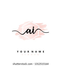 Initial AI handwriting logo