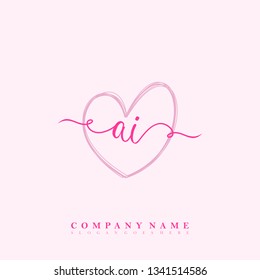 Initial AI handwriting logo