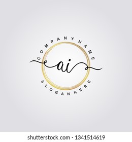 Initial AI handwriting logo