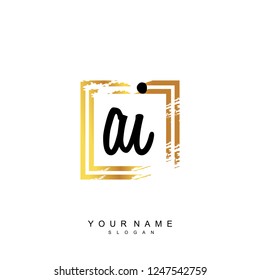 Initial AI handwriting logo vector