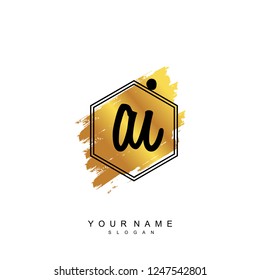 Initial AI handwriting logo vector