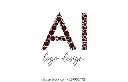 Initial AI or IA Letter Logo. Creative Modern Business Typography Vector Template. Letter monogram
