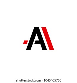 Initial AI Letter Design. Creative Letter Template.