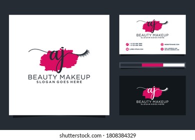Initial AJ Feminine logo collections and business card templat Premium Vector