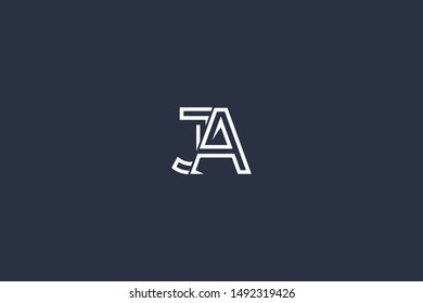 Initial AJ JA Letter Logo Design Vector Template. Creative and Minimal Alphabet J A Letters icon Illustration.