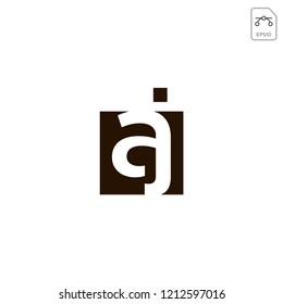 initial aj or ja logo template vector illustration