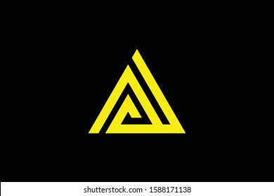 Initial AJ JA modern monogram and elegant logo design, Professional Letters Vector Icon Logo on black background.