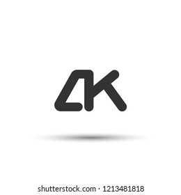 Initial AK Letter Logo Design