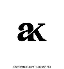 Initial Ak Typography Logo Template