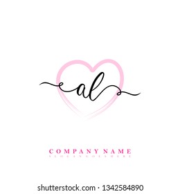 Initial AL handwriting logo