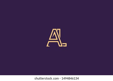 Initial AL LA Letter Logo Design Vector Template. Creative and Minimal Alphabet L A Letters icon Illustration.