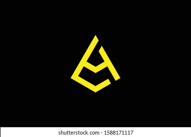 Initial AL LA LH HL modern monogram and elegant logo design, Professional Letters Vector Icon Logo on black background.