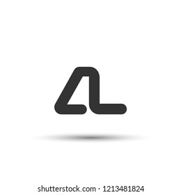 Initial AL Letter Logo Design