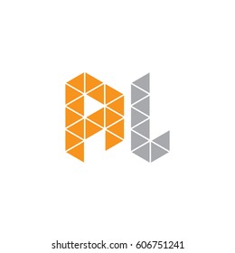 initial AL logo design 