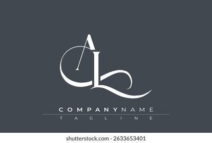 Initial AL Logo Design Vector. Elegant Monogram Logo Design with Decorative Elements and Typography