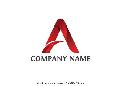 Ursprüngliche A-Buchstaben Logo Design Template Elemente und Vektorzeichen.