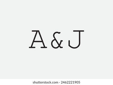 Initial Alphabet AJ Logo Design Vector Template. Abstract Letter AJ Logo Design