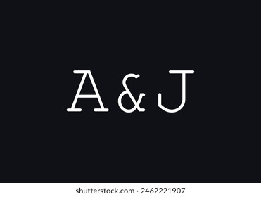 Initial Alphabet AJ Logo Design Vector Template. Abstract Letter AJ Logo Design