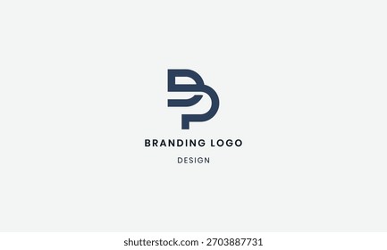  Logo de tipografía DP del alfabeto inicial