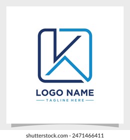 Ursprüngliches Alphabet-Logo K KA oder AK Logo Design